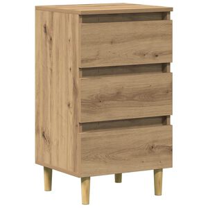 vidaXL Table de chevet ch&ecirc;ne artisanal 40x35x69 cm bois d&rsquo;ing&eacute;nierie