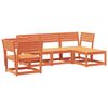 vidaXL Salon de jardin 5 pcs cire marron bois de pin massif