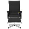 vidaXL Fauteuil inclinable de massage avec repose-pied noir similicuir