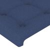 vidaXL Cadre de lit sans matelas bleu tissu
