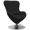 vidaXL Fauteuil œuf Noir 63 x 73 x 90 cm Velours