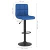 vidaXL Tabourets de bar lot de 2 bleu tissu