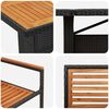 vidaXL Ensemble de salle &agrave; manger pour jardin 9 pcs Noir et Marron