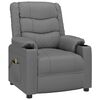 vidaXL Fauteuil de massage Gris Similicuir