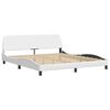 vidaXL Lit avec matelas Dover blanc 180x200 cm similicuir