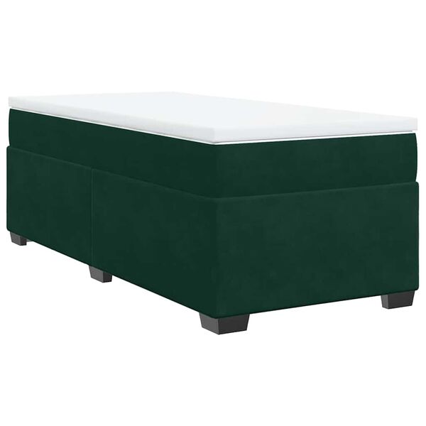 vidaXL Sommier à lattes de lit avec matelas Vert foncé 90x200 cm