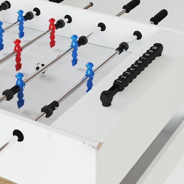 vidaXL Table de Foosball Blanc 125 x 60,5 x 80 cm Bois d'ing&eacute;nierie