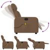 vidaXL Fauteuil de massage inclinable Marron Tissu