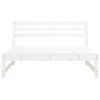 vidaXL Canapés centraux de jardin 2pcs blanc 120x80 cm bois pin massif
