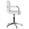 vidaXL Chaises &agrave; manger pivotantes lot de 6 blanc similicuir