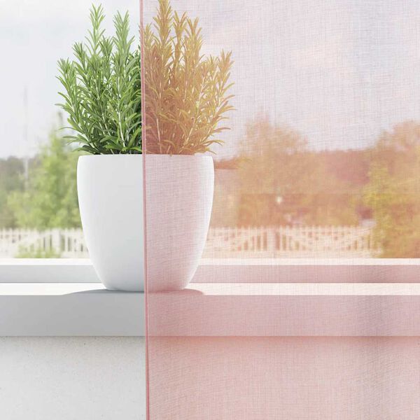 vidaXL Rideaux en voile avec &oelig;illets 2 pcs rose clair 140x175 cm