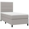 vidaXL Sommier &agrave; lattes de lit avec matelas et LED Gris clair 80x200cm