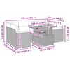 vidaXL Salon de jardin avec coussins 6 pcs gris r&eacute;sine tress&eacute;e acacia