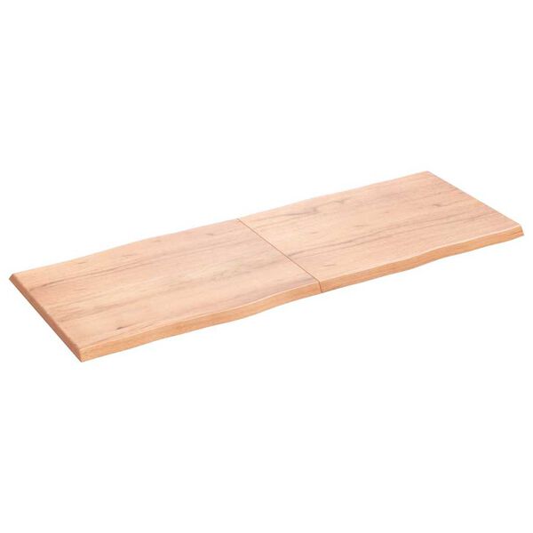 vidaXL Dessus de table bois massif trait&eacute; bordure assortie