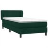 vidaXL Sommier &agrave; lattes de lit et matelas vert fonc&eacute; 90x210 cm velours