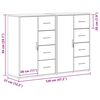 vidaXL Buffet 2 pcs Bois ancien 60 x 31 x 84 cm Bois d'ingénierie