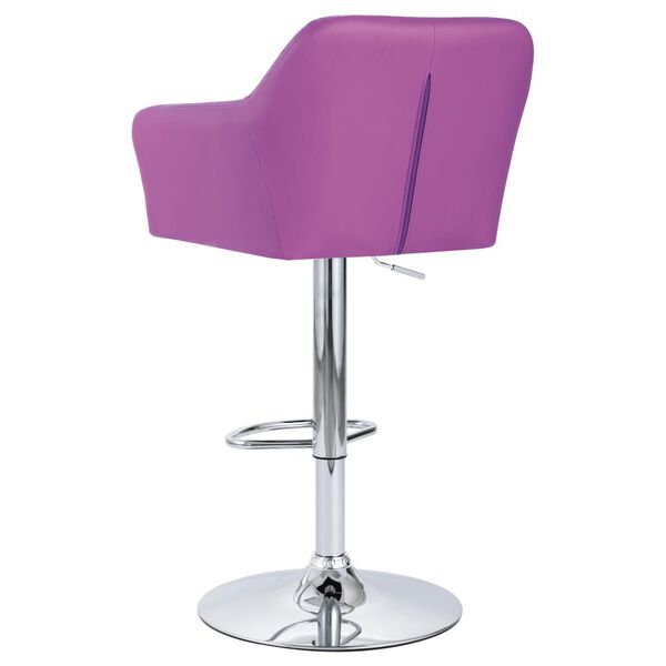 vidaXL Tabouret de bar avec accoudoir Violet Similicuir