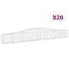 vidaXL Paniers &agrave; gabions arqu&eacute;s 20 pcs 400x30x40/60 cm Fer galvanis&eacute;
