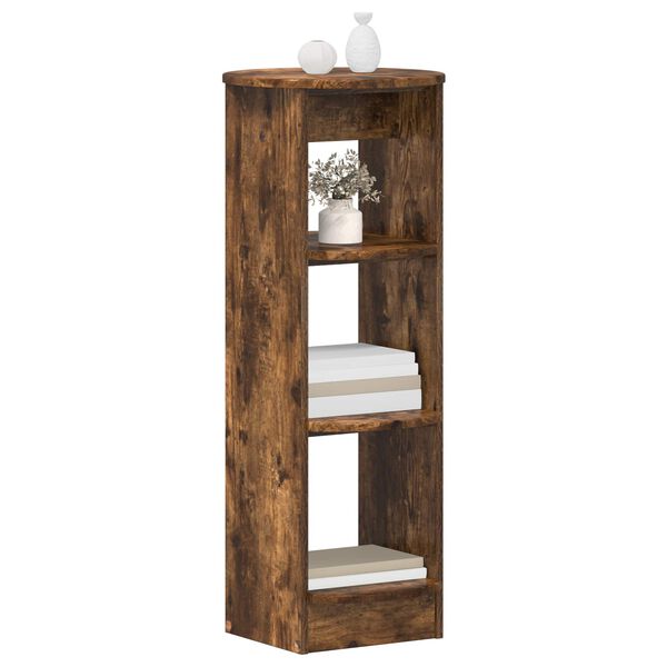 vidaXL Meuble d'appoint Ch&ecirc;ne Fum&eacute; 40 x 40 x 100 cm Bois d&rsquo;ing&eacute;nierie