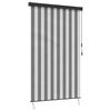 vidaXL Store enrouleur Anthracite et blanc 80 x 250 cm