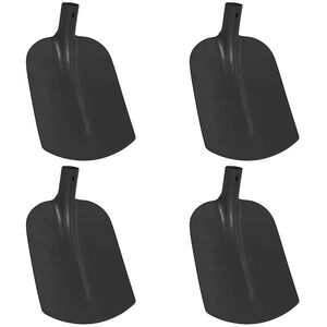 vidaXL T&ecirc;te de pelle 4 pcs Noir 34,5 x 24 cm Acier enduit de poudre