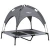 vidaXL Lit pour chien avec auvent anthracite tissu Oxford et acier