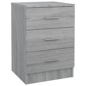 vidaXL Table de chevet Sonoma gris 38x35x56 cm Bois d'ing&eacute;nierie