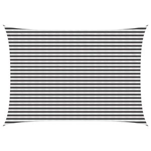 vidaXL Voile d'ombre 3,5 x 5 m HDPE Rectangulaire Anthracite et blanc
