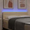 vidaXL T&ecirc;te de lit LED avec des lumi&egrave;res &agrave; LED Cr&egrave;me 160 cm tissu