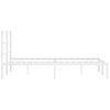 vidaXL Cadre de lit métal sans matelas et tête de lit blanc 140x190 cm