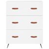 vidaXL Buffet haut Blanc 69,5x34x180 cm Bois d'ing&eacute;nierie
