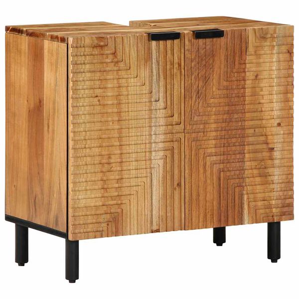 vidaXL Meuble de Lavabo de Salle de Bain Bois d'Acacia Massif
