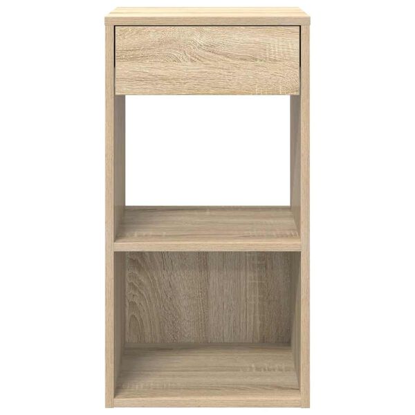 vidaXL Tables de chevet avec tiroir 2 pcs ch&ecirc;ne sonoma 35x34x66,5 cm