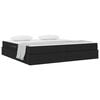 vidaXL Lit avec rangement et matelas Noir 200 x 200 cm Polyester