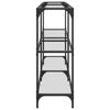 vidaXL Table console avec dessus en verre transparent 158,5x30x81 cm