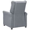 vidaXL Fauteuil inclinable Gris clair Tissu