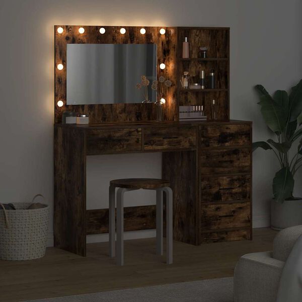 vidaXL Table de Toilette Marron 78.5 x 41 x 135 cm Bois d'ing&eacute;nierie