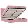 vidaXL Cadre de lit ottoman avec matelas rose 200x200 cm velours