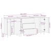 vidaXL Buffet Finition Acacia Brun Bois de mangue massif