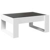 vidaXL Table basse avec LED infini blanc 70x53x30 cm