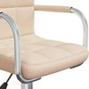 vidaXL Chaise pivotante de bureau Cr&egrave;me Tissu