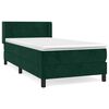 vidaXL Sommier &agrave; lattes de lit et matelas Vert fonc&eacute; 80x200 cm Velours