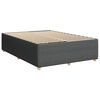 vidaXL Sommier &agrave; lattes de lit avec matelas Gris fonc&eacute; 160x200cm Tissu