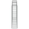vidaXL Paniers &agrave; gabions arqu&eacute;s 20 pcs 200x30x120/140 cm Fer galvanis&eacute;