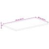 vidaXL Dessus de table rectangulaire bois massif de manguier brut