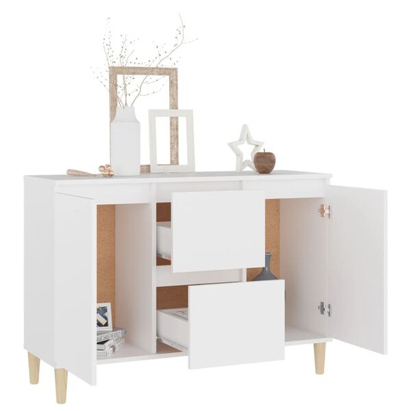 vidaXL Buffet blanc 101x35x70 cm bois d'ing&eacute;nierie