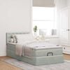 vidaXL Cadre de lit ottoman et matelas gris clair 90x190 cm velours