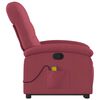 vidaXL Fauteuil inclinable de massage Rouge bordeaux Tissu