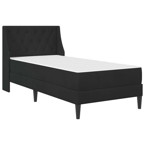 vidaXL Cadre de lit avec matelas avec matelas Noir 80 x 200 cm Velours