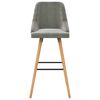 vidaXL Tabourets de bar lot de 2 gris clair velours